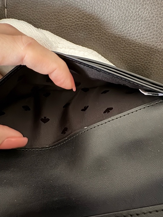 Kate Spade Leila Black Pebbled Leather Medium Universal Phone Wristlet Wallet - Picture 12 of 15